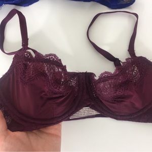 2 for $10! Burgundy/red unlined sexy lace bra